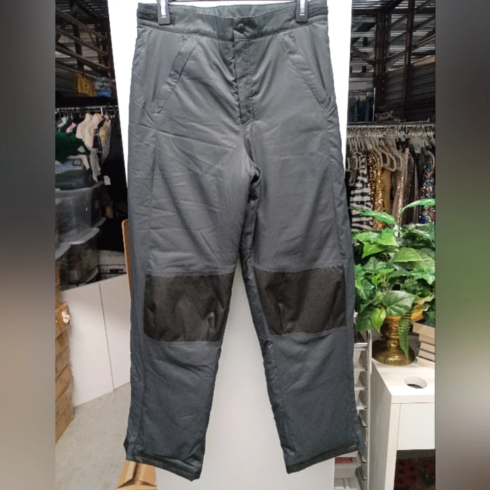 Gray and Black Pants with Water-Resistant Material and Reinforced Design